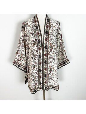Max Studio Spring Floral Kimono Top Lightweight Fairy Whimsical Size Large Women